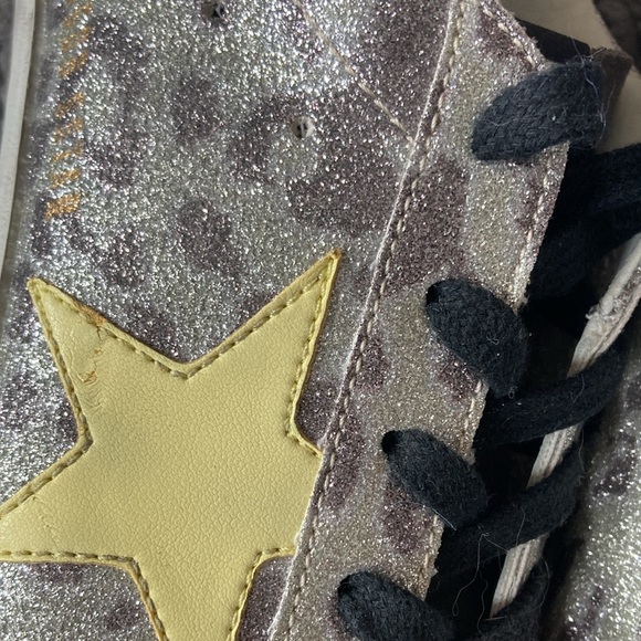 Golden Goose Glitter leopard print sneakers size 38 like new condition - Picture 3 of 15